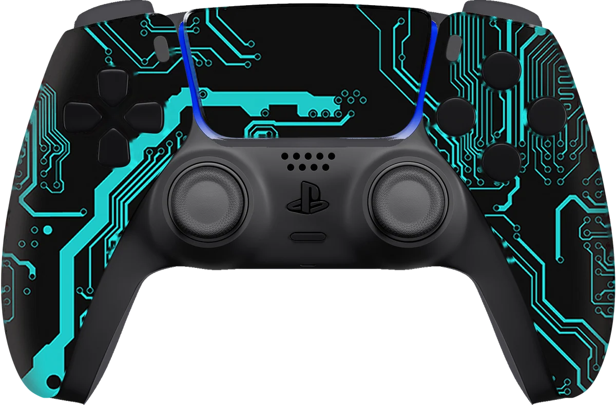 Sage custom DualSense controller, Futuristic design